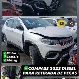 SUCATA Jeep Compass 2023 2.0 Longitude Dark 4X4 Aut. (Td350) 5P PARA RETIRADA DE PEÇAS